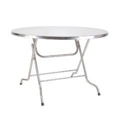 Bàn Ăn Gấp Gọn mặt tròn inox 1m15 chân Ø25.4 BT1150