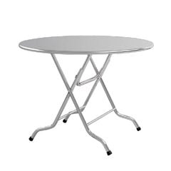 Bàn Ăn Gấp Gọn mặt tròn inox 1m15 chân Ø32 BT1150B