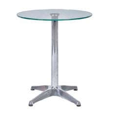 Bàn Tròn Nhỏ Ø60 kính trắng BCF107T-60