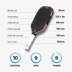  Vợt Pickleball Kamito Dominus (16mm) 
