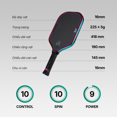  Vợt Pickleball Kamito Alpha-X (16mm) 