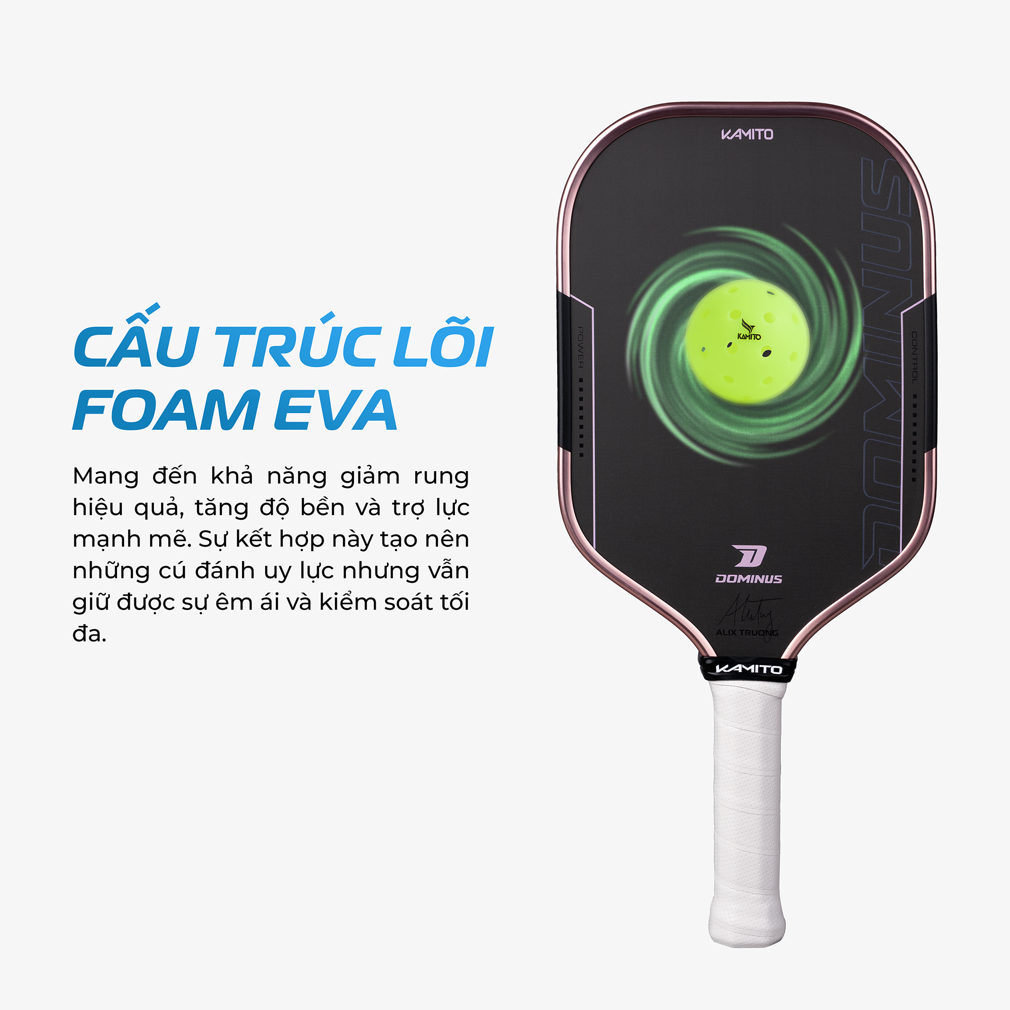  Vợt Pickleball Kamito Dominus (14mm) 