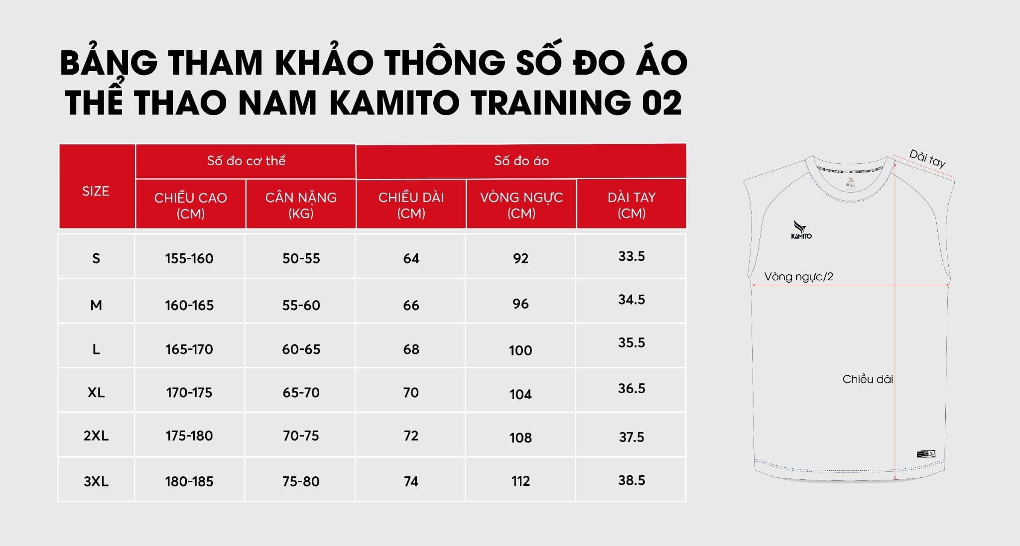  Áo Tshirt Thể Thao Kamito Training 02 Nam 