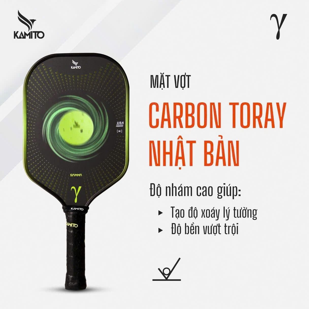  Vợt Pickleball Kamito Gamma (16mm) 