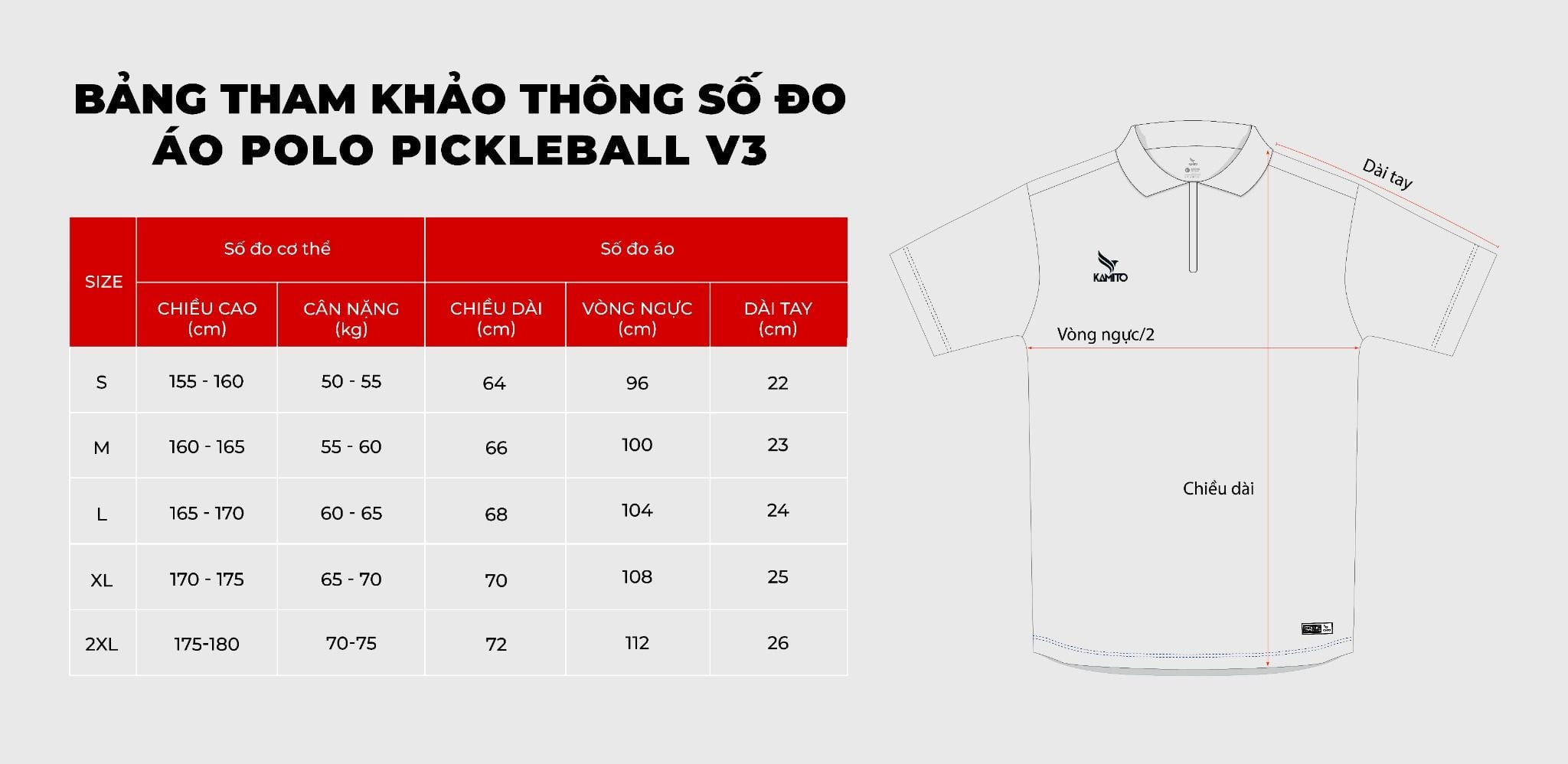  Áo Polo Pickleball Kamito V3 