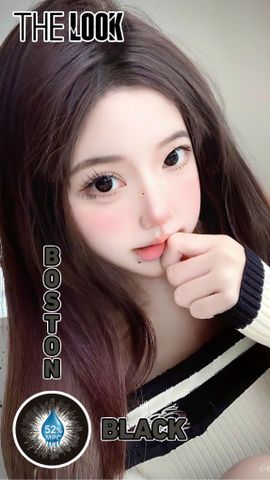 Kính Áp Tròng Mini Boston – Black HSD 6 tháng