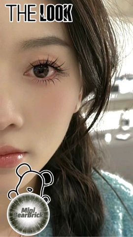 Kính Áp Tròng Mini BearBrick – Charcoal