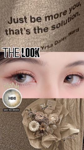 Kính Áp Tròng Mini Nana - Gray mix Brown Dòng MPC