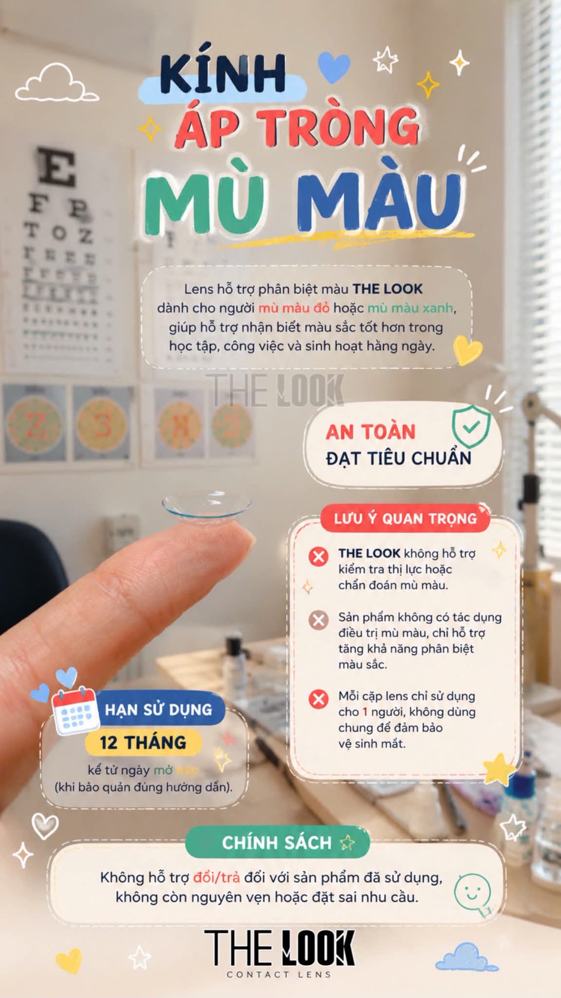 KÍNH ÁP TRÒNG HỖ TRỢ MÙ MÀU ĐỎ VÀ XANH