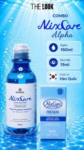 COMBO NHỎ MẮT VÀ  NƯỚC NGÂM  KÍNH ÁP TRÒNG NIXCARE 160ML