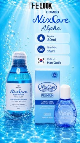 COMBO NHỎ MẮT VÀ  NƯỚC NGÂM  KÍNH ÁP TRÒNG NIXCARE 80ML