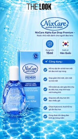 NHỎ MẮT DÀNH CHO LENS NIXCARE ALPHA 15ML