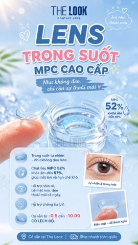 Kính Áp Tròng Trong Suốt   (Clear Lens )   - HSD 6 tháng - Dòng MPC