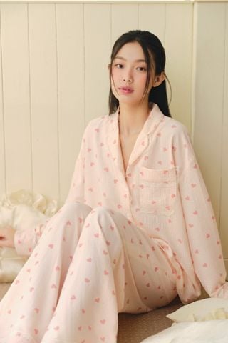 Pijama dài tay Freesize phom rộng FS Sweetheart Long Sleeve Set