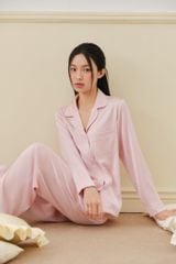 Pijama dài tay lụa trơn Blushie Long Sleeve Set