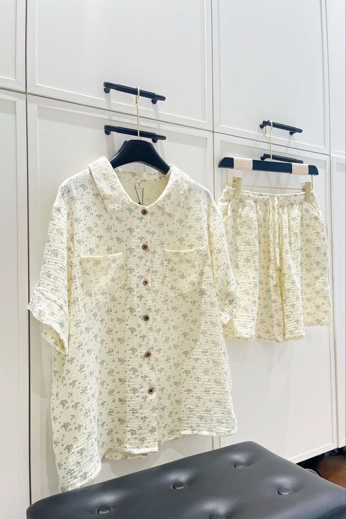 Pijama ngắn freesize FS Muslin Haze Py Set