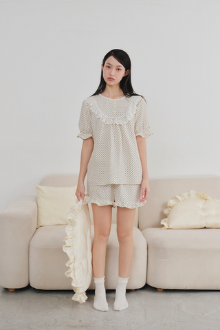 Đồ bộ mặc nhà Freesize phom rộng FS Amour Set in Creamy