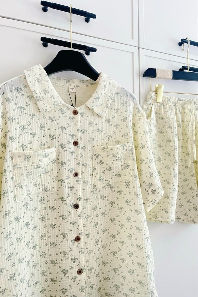 Pijama ngắn freesize FS Muslin Haze Py Set