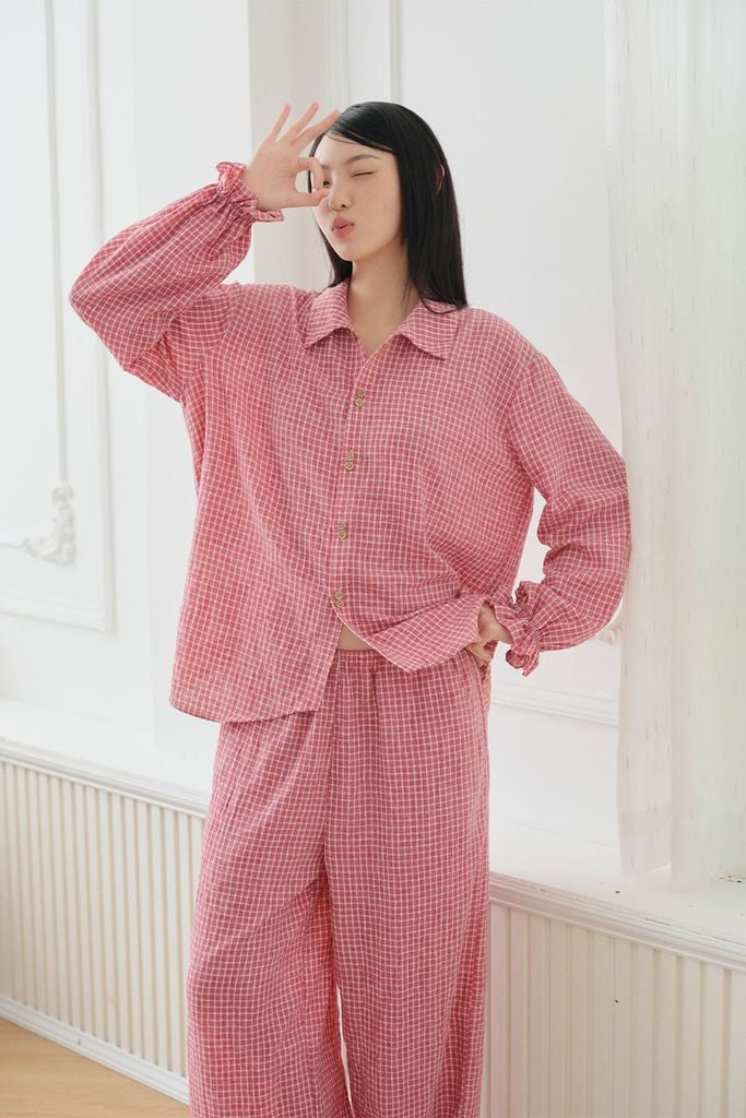 Pijama dài tay Freesize phom rộng FS Gigi Long Sleeve Set