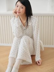 Pijama dài tay Freesize phom rộng FS Coco Long Set in Blue