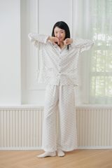 Pijama dài tay Freesize phom rộng FS Coco Long Set in Blue