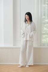 Pijama dài tay Freesize phom rộng FS Coco Long Set in Blue