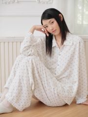Pijama dài tay Freesize phom rộng FS Coco Long Set in Blue