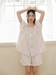 Đồ bộ mặc nhà Freesize phom rộng FS Polka Set in Red