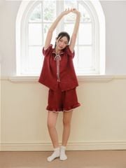 Đồ bộ mặc nhà Freesize phom rộng FS Merlot Bow Set