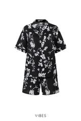 Pijama ngắn freesize FS Tilly Black Py Set