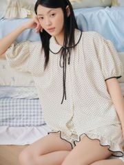 Đồ bộ mặc nhà Freesize phom rộng FS Dottie Bow Set