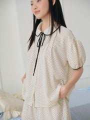 Đồ bộ mặc nhà Freesize phom rộng FS Dottie Bow Set