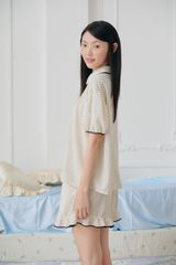Đồ bộ mặc nhà Freesize phom rộng FS Dottie Bow Set