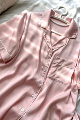 Pijama dài lụa trơn phom rộng mới Blushie Long Py Set