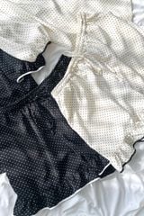 Đồ bộ mặc nhà Freesize phom rộng FS Dottie Bow Set in Cream