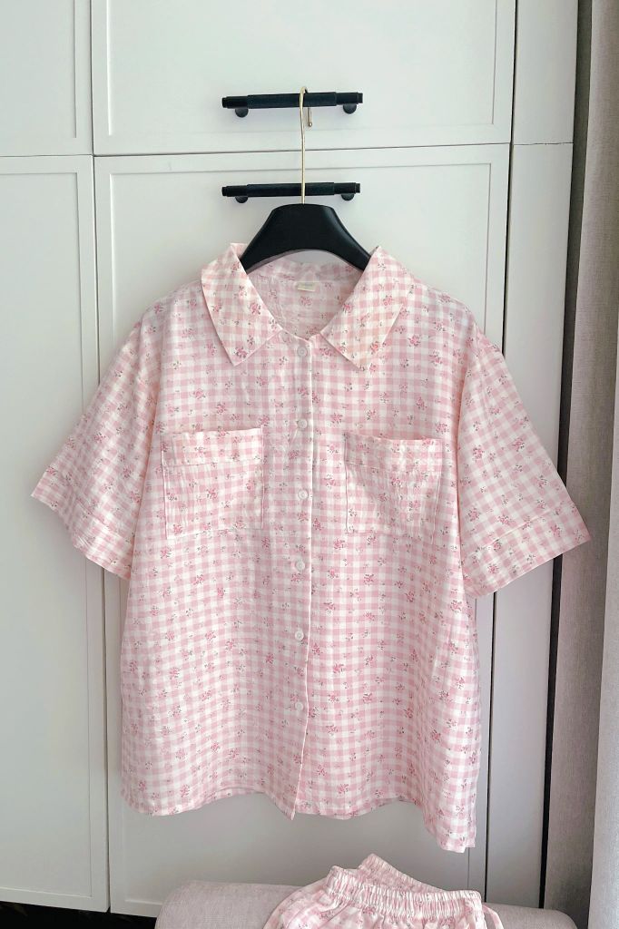 Pijama ngắn freesize FS Caro Py Set Pink*