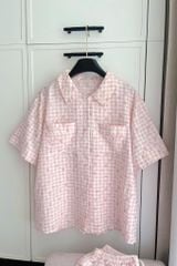 Pijama ngắn freesize FS Caro Py Set Pink*