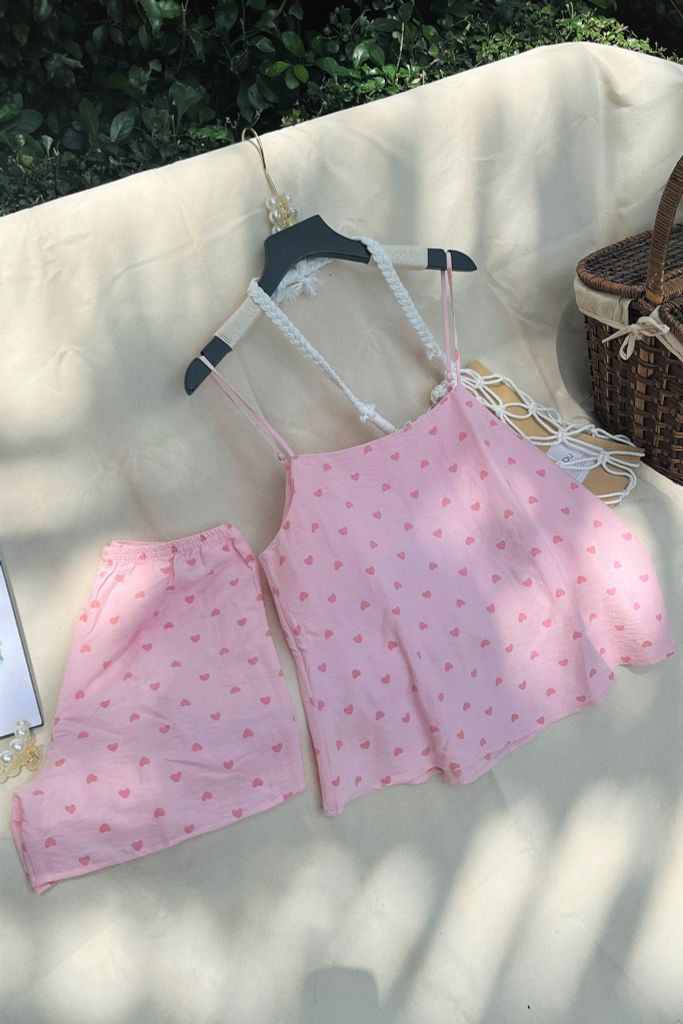 Bộ đồ 2 dây Cheris Straps Set in Pink