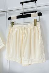 Pijama ngắn lụa trơn phom mới Ivory Silk Py Set