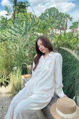 Pijama dài tay Freesize Zoe Pink Star Long Sleeve Set