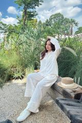 Pijama dài tay Freesize Zoe Pink Star Long Sleeve Set