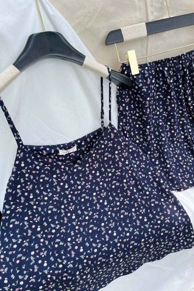 Đồ bộ 2 dây Navie Floral Straps Set