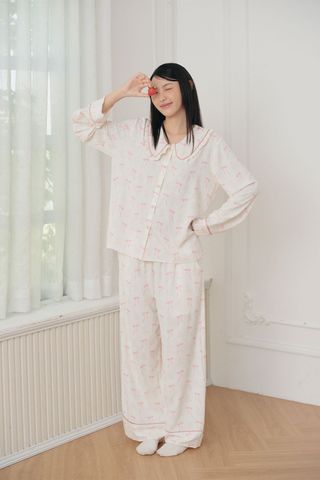 Pijama dài tay Freesize phom rộng FS Lily Long Sleeve Set