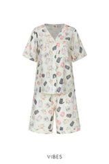 Pijama ngắn cổ V Vie Milla Py Set