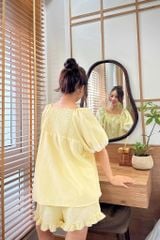 Đồ bộ mặc nhà Freesize phom rộng FS Polka Set in Yellow