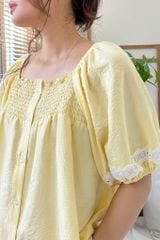 Đồ bộ mặc nhà Freesize phom rộng FS Polka Set in Yellow