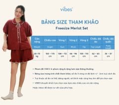 Đồ bộ mặc nhà Freesize phom rộng FS Merlot Bow Set