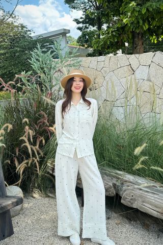 Pijama dài tay Freesize Zoe Green Long Sleeve Set
