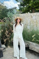 Pijama dài tay Freesize Zoe Green Long Sleeve Set