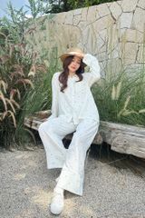 Pijama dài tay Freesize Zoe Green Long Sleeve Set